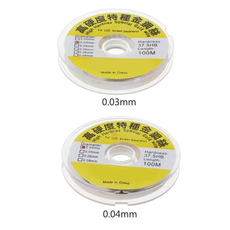 Cuộn Dây Cắt Vàng 0.03mm / 0.04mm Dài 100m