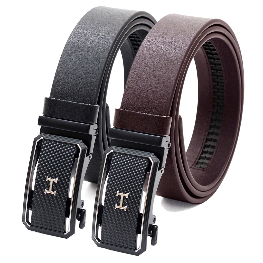 Thắt lưng nam da bò AT Leather - SM06 - Khóa trắng