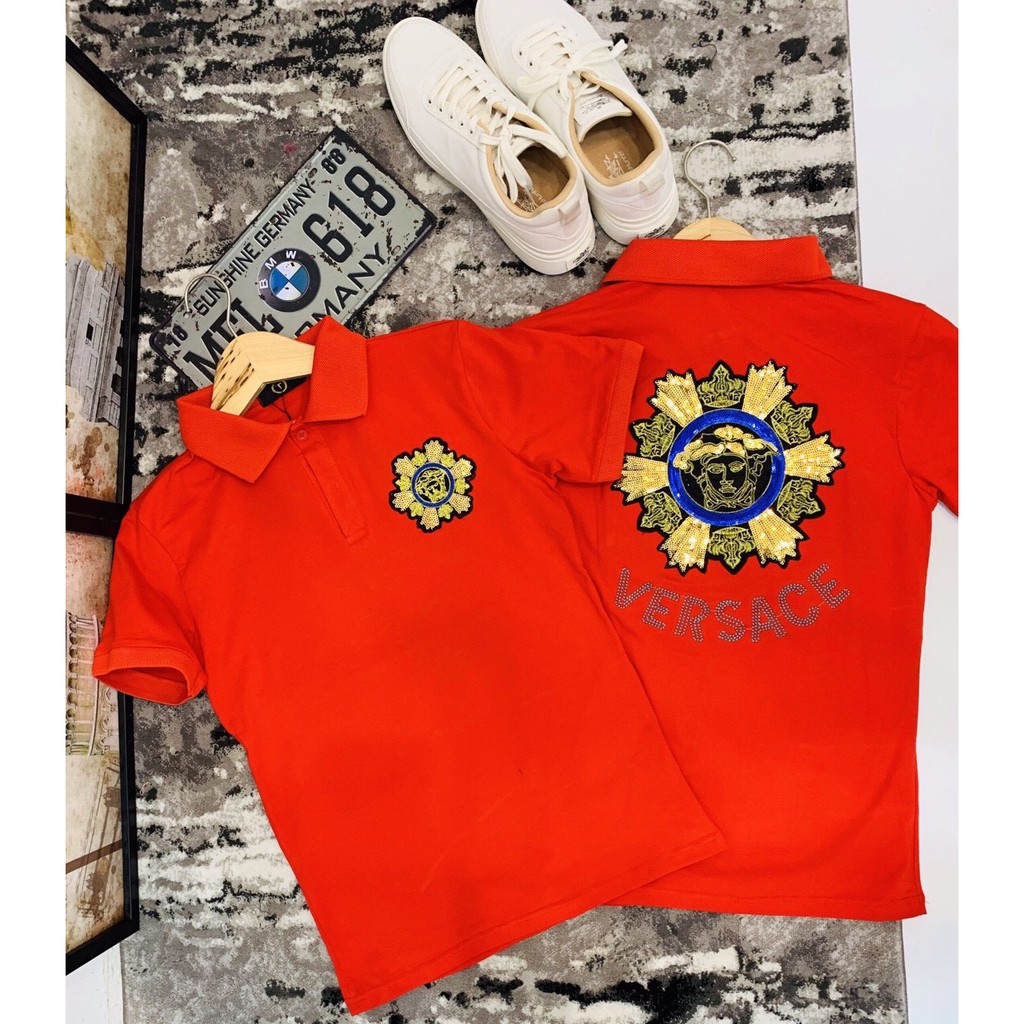 Áo thun nam đính đá tay ngắn cổ bẻ 3 màu mẫu mới AHFASHION | BigBuy360 - bigbuy360.vn