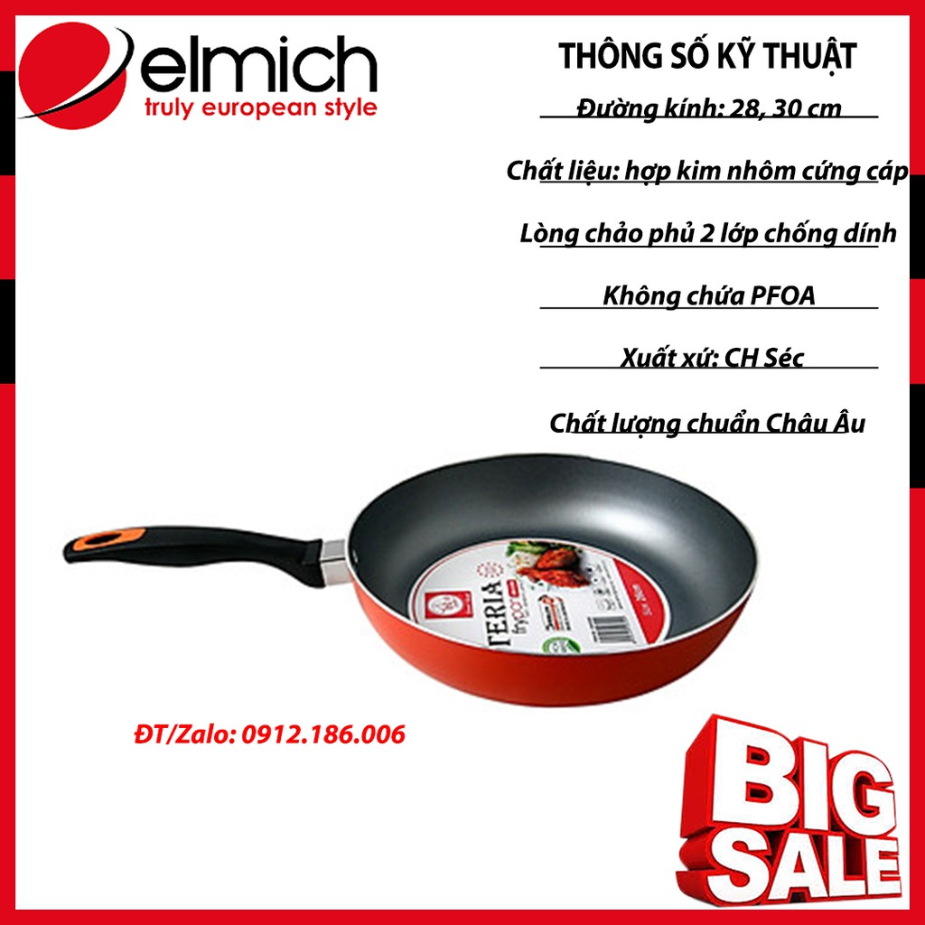 CHẢO CHỐNG DÍNH ĐÁY TỪ ELMICH TERIA SM-039X CHÍNH HÃNG