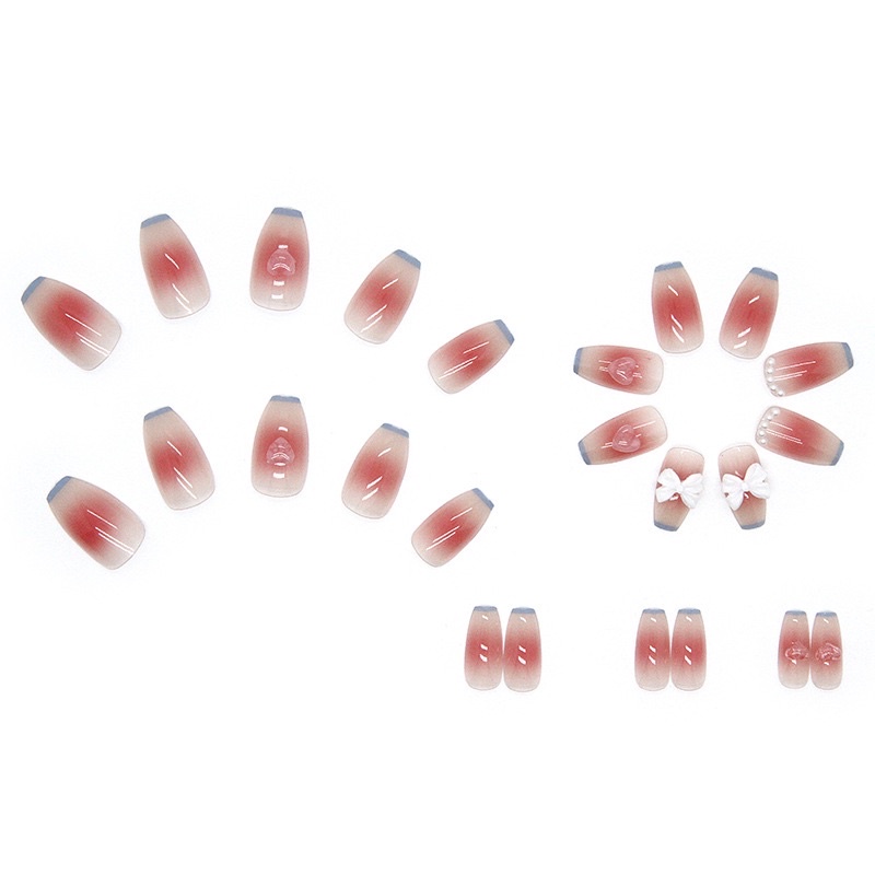 Set 24 móng giả D465 đính đá cao cấp ( Tặng kèm keo và dũa )