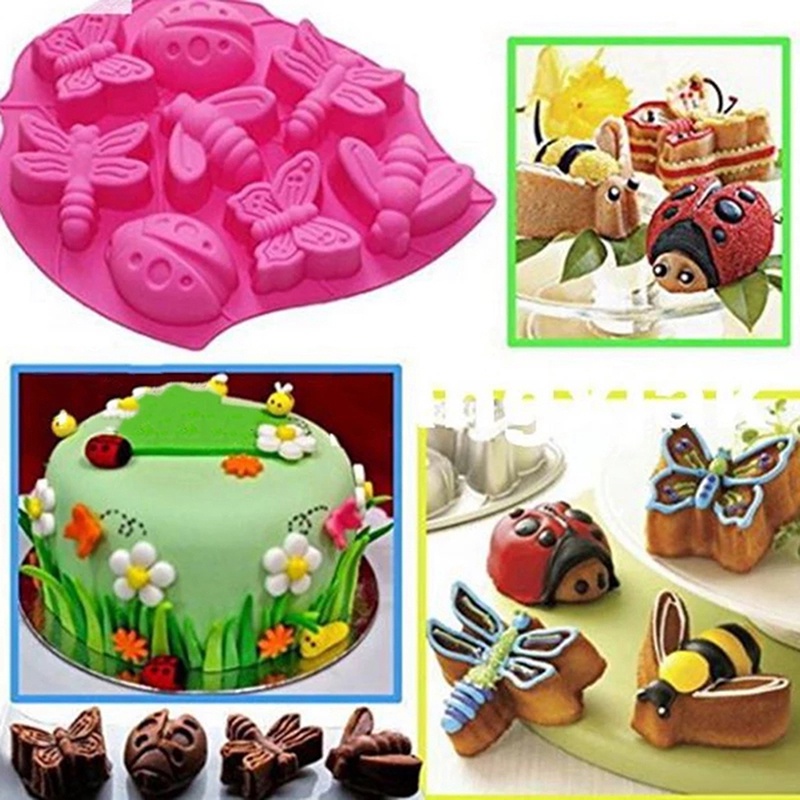 {FCC} Cartoon Animal Flower Insect Ice Cube Chocolate DIY Silicone Mold Baking Mold{yancrane3.vn}