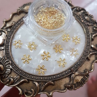 Hủ 50 Cái Charm 3D Hoa Tuyết 3D Trang Trí Nail Noel