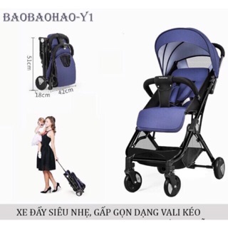 Xe đẩy du lịch gấp gọn như vali kéo Baobaohao y1