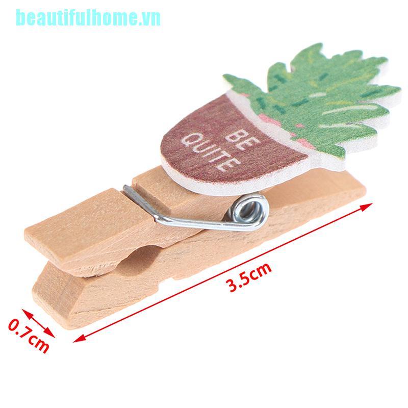 Set 10 Kẹp Gỗ Hình Cây Dễ Thương | BigBuy360 - bigbuy360.vn