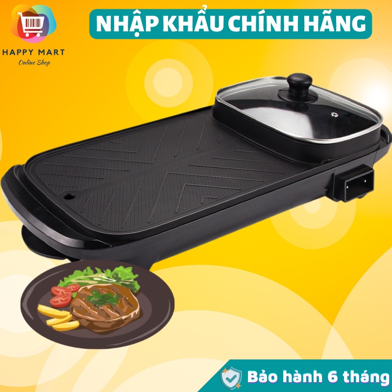 Nồi lẩu nướng đa năng 2 in 1 chính hãng, lẩu nướng Hongshuangxi đa năng tiện lợi