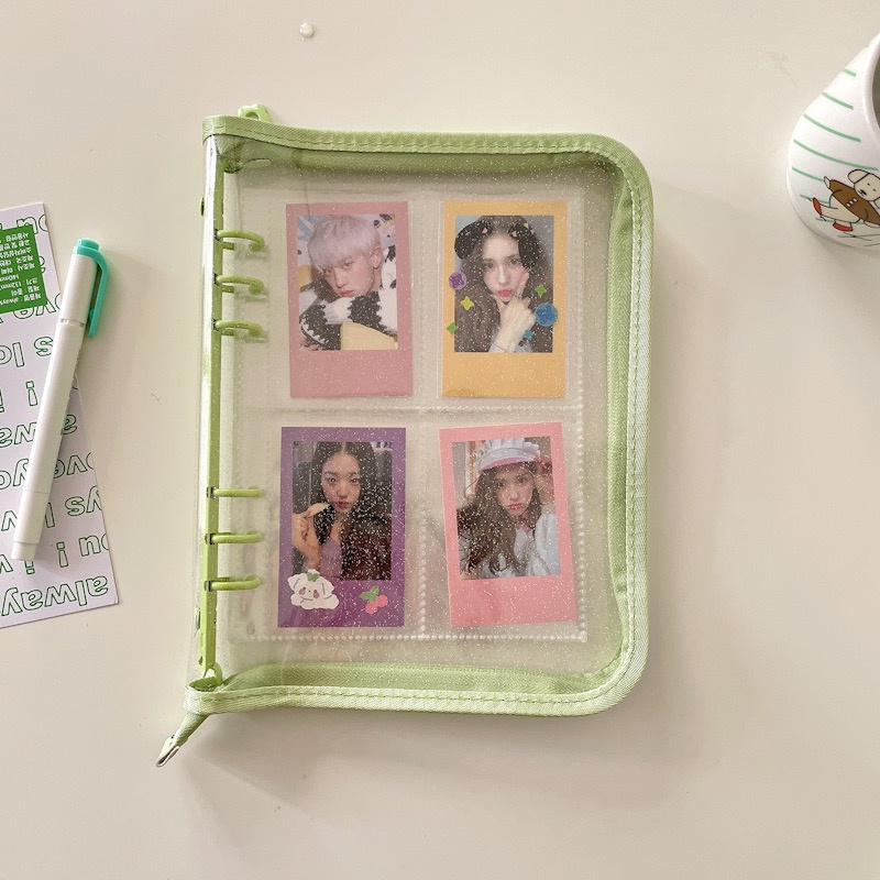 Album Ảnh Polaroid 3 Inch Bìa Màu Hồng Có Khóa Kéo Insa5