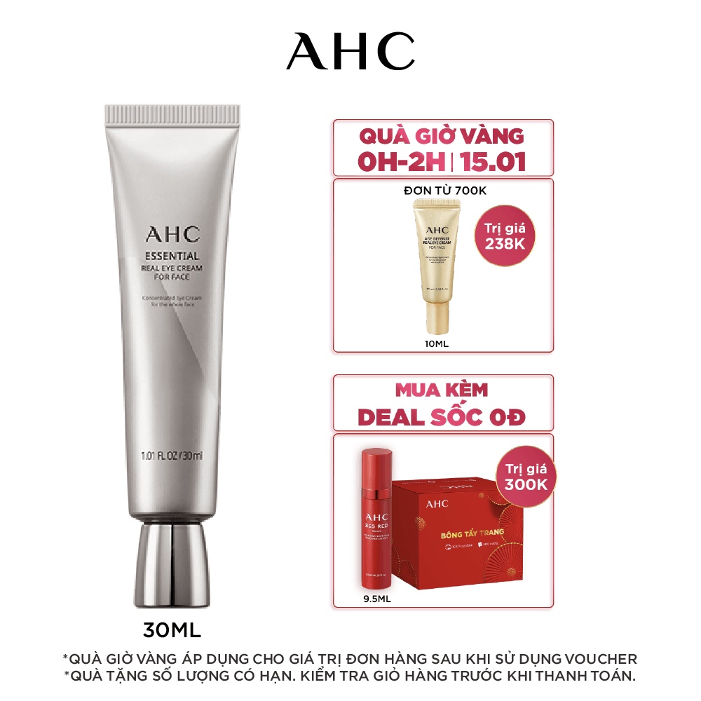 Kem Mắt Chống Lão Hóa AHC Essential Real Eye Cream For Face 30ml.