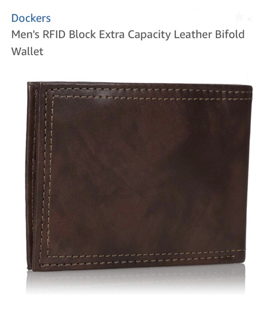 Ví Nam da thật hàng xách tay Mỹ chính hãng thương hiệu Dockers Men's RFID Block Extra Capacity Leather Bifold Wallet