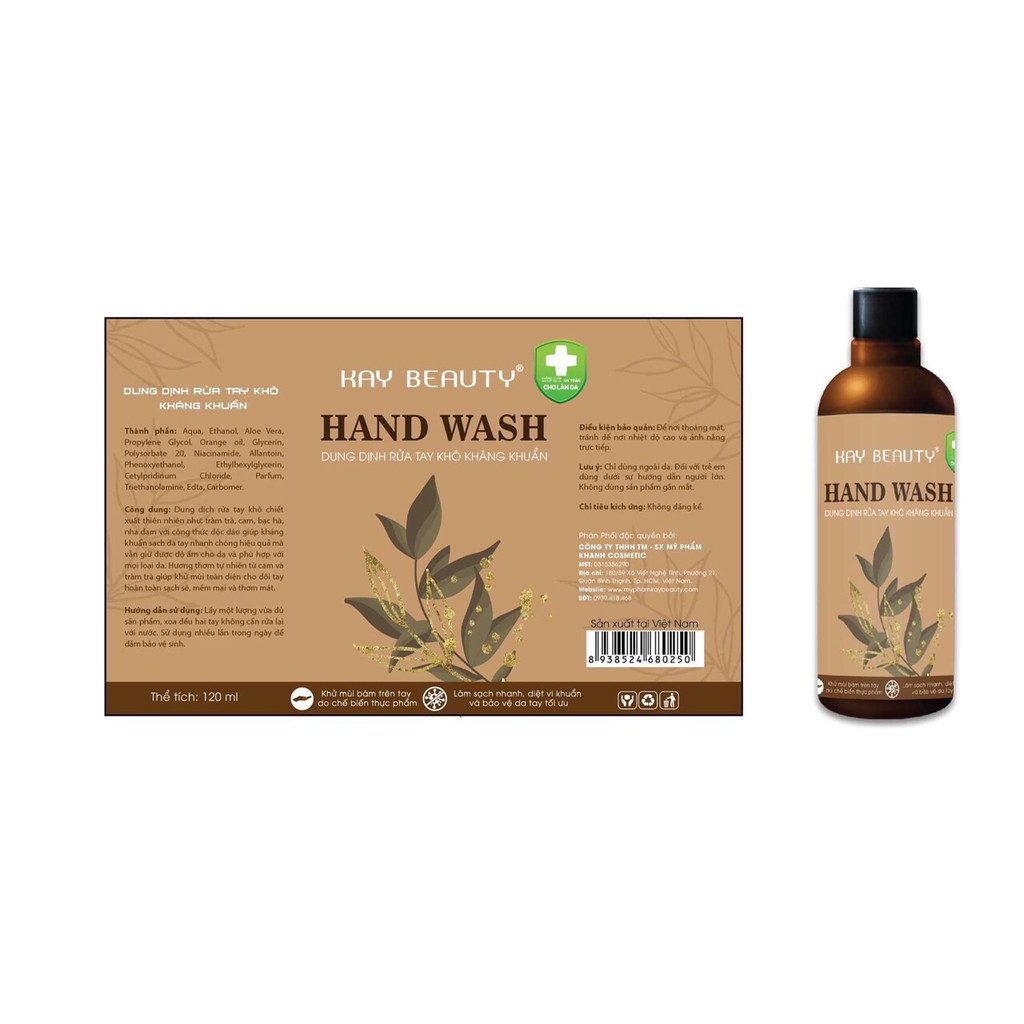 Dung Dịch Rửa Tay Khô Kháng Khuẩn Hand Wash 120ml