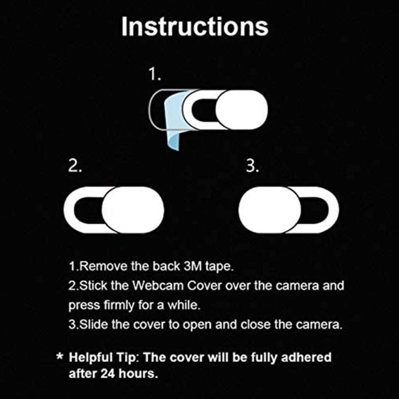 Alli 3pcs Camera Cover Slide Webcam Extensive Compatibility Protect Your Online Privacy Mini Size Ultra Thin for Laptop PC MacBook iMac Computer Smartphone Echo Spot Tablet