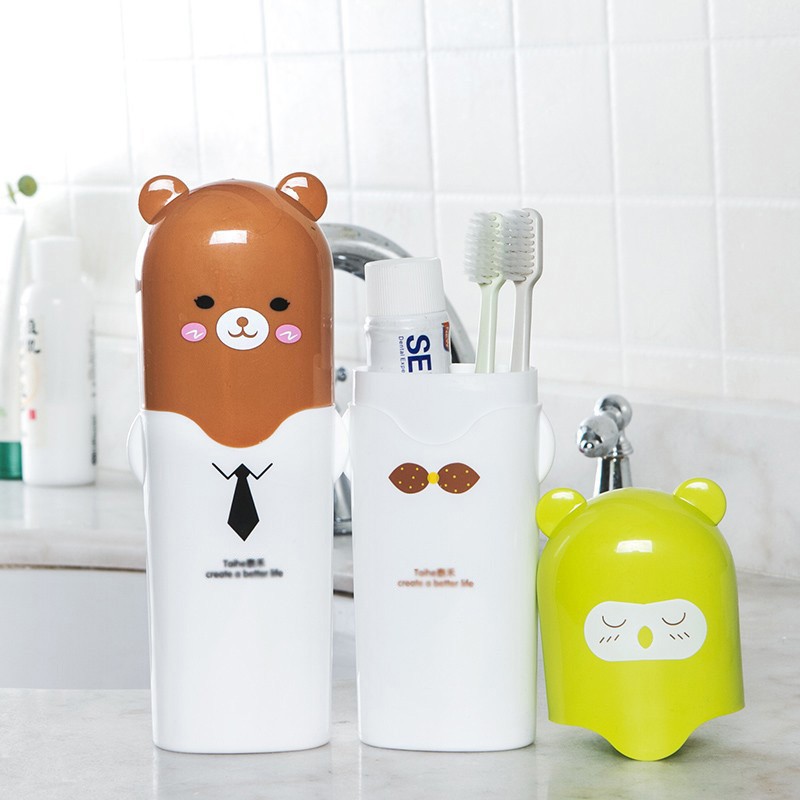 Hộp đựng bàn chải hình thú đáng yêu tiện dụng khi đi du lịch