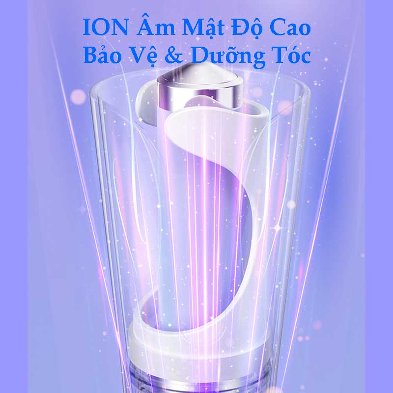 Máy Uốn Tóc Xoăn Xoay Tự Động 2 Chiều 360 độ Tạo Ion Âm 1000W Làm Xoăn Nhanh 10s Điều Chỉnh 4 Mức Nhiệt Cao Cấp MH 918