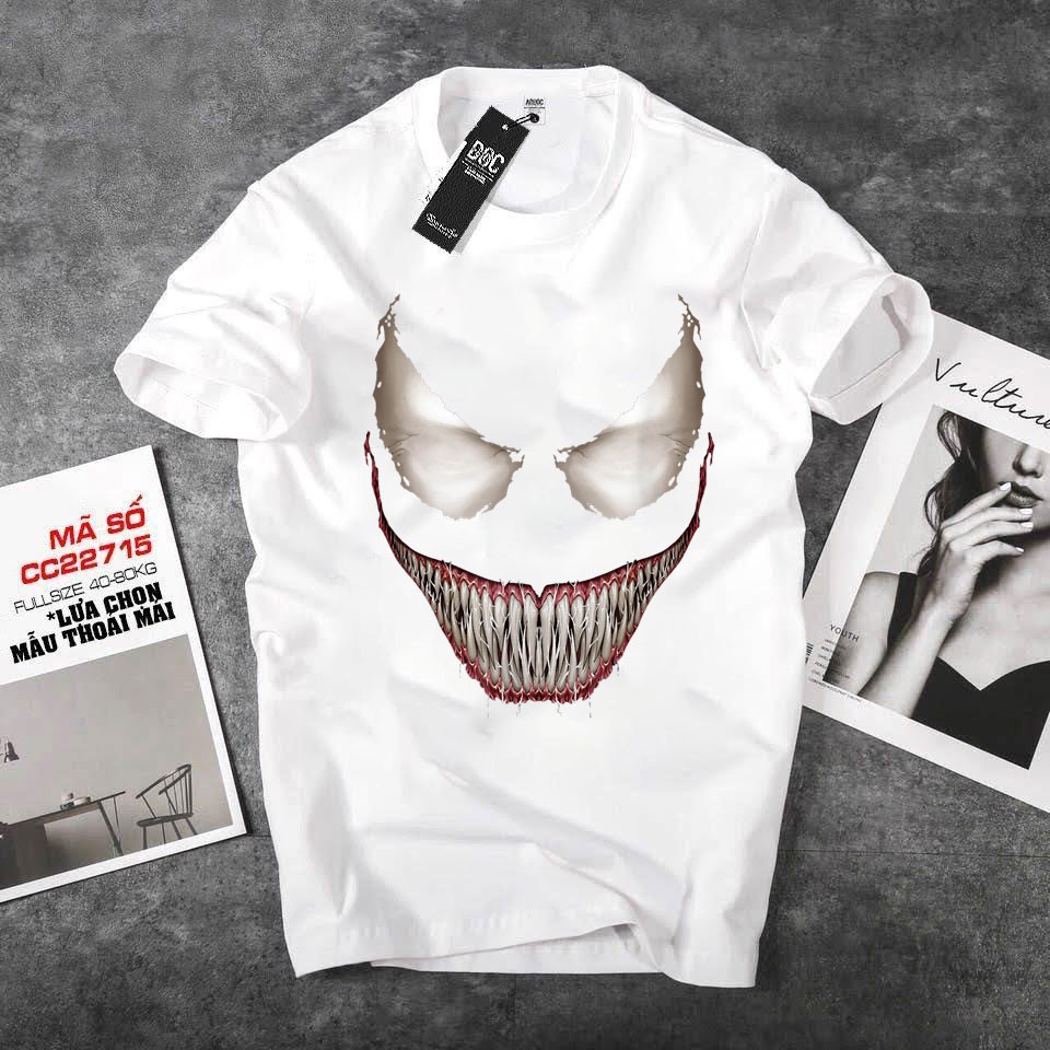 ÁO THUN FORM RỘNG MARVEL VENOM ĐỐI MẶT TỬ THÙ IN HÌNH CÓ 1 KHÔNG 2 GIÁ RẺ CỰC SHOCK CÓ SIZE TRẺ EM - 15