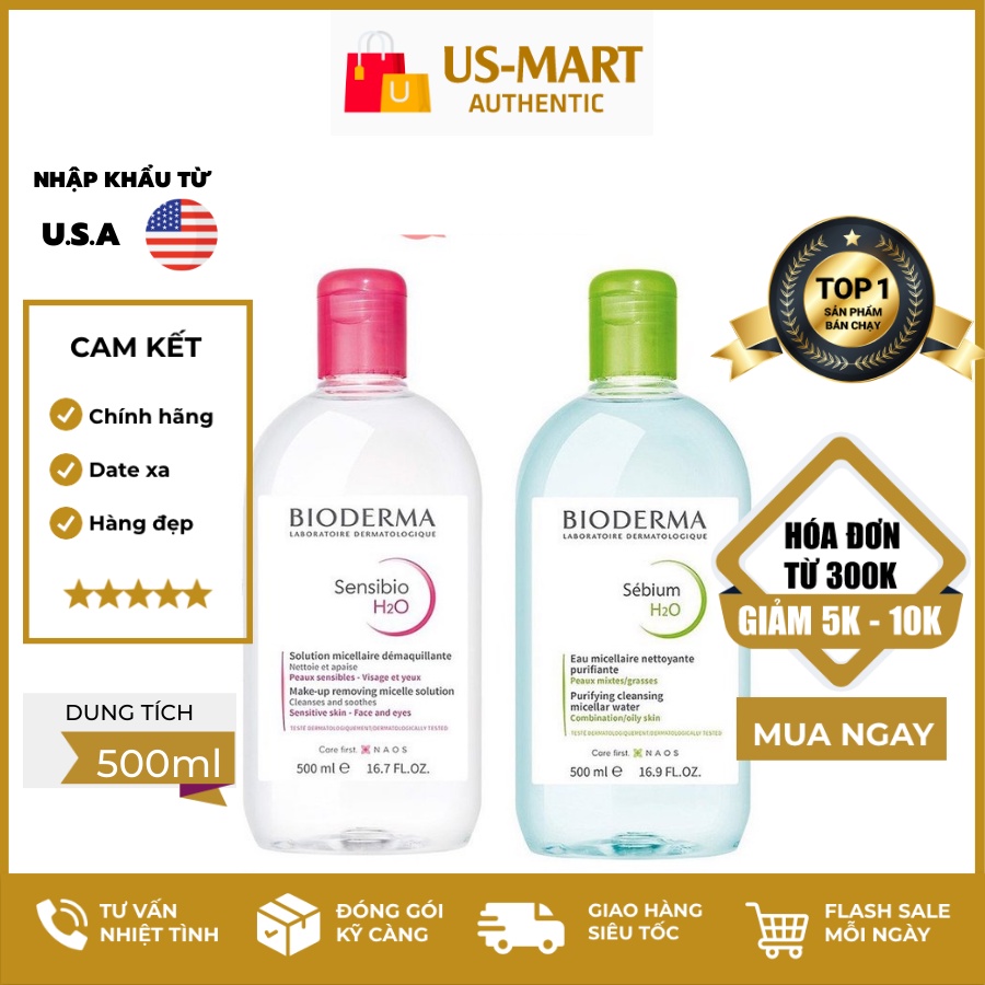 [TOP BÁN CHẠY] Nước Tẩy Trang Bioderma Crealine H2O (500ml) | BigBuy360 - bigbuy360.vn