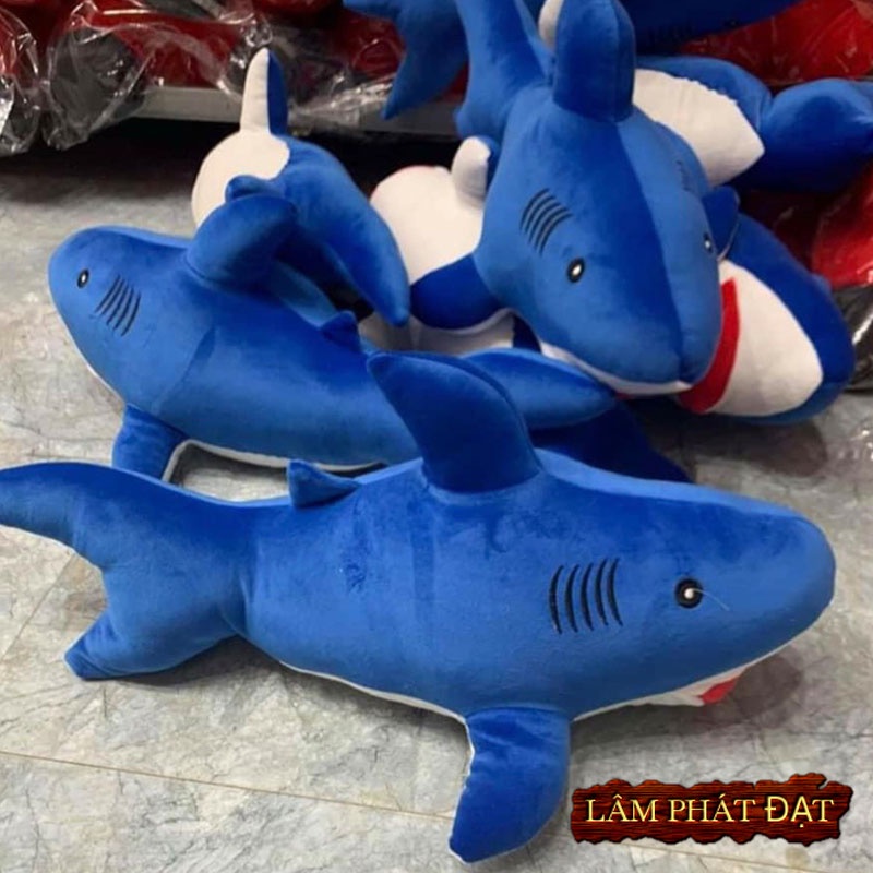 Gấu bông cá mập cho bé, thú nhồi bông dễ thương quà tặng