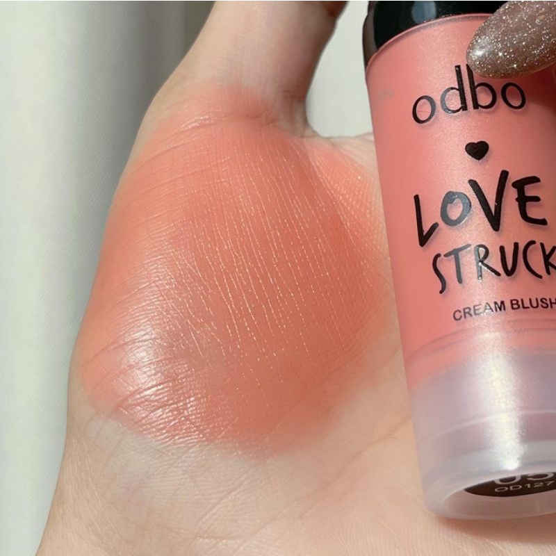 Má hồng dạng kem ODBO Love Struct Cream Blush lì mịn waterproof mỏng nhẹ tự nhiên - Thái Lan