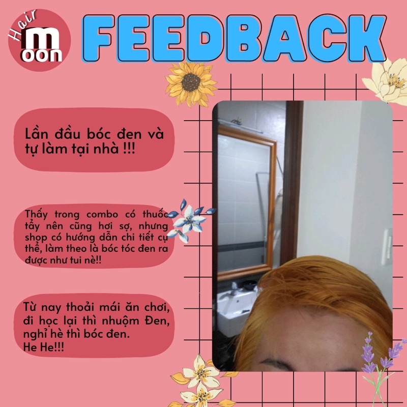 Thuốc nhuộm tóc Bóc Tóc Nhuộm Đen | Tặng Oxy, vitaminE, bao tay, mũ trùm | Nâng tone