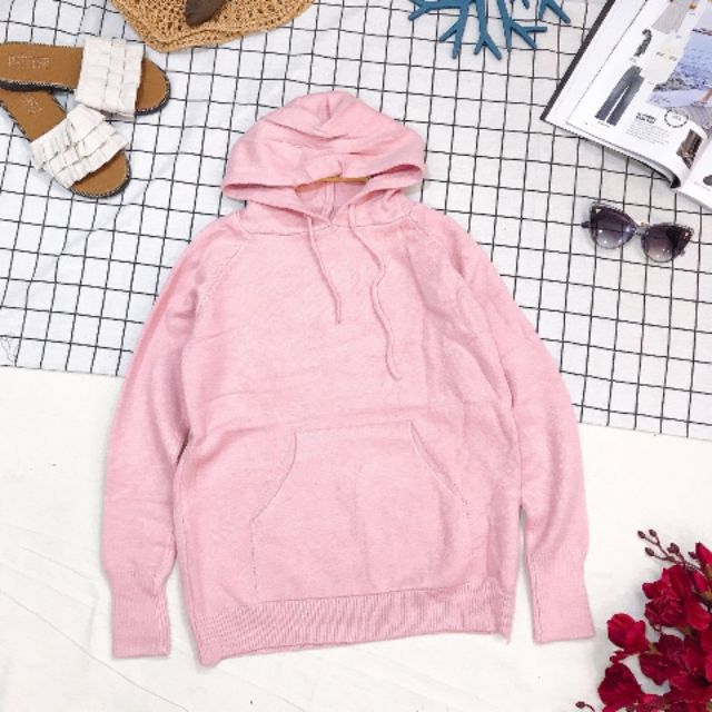 Áo hoodie len mềm mịn 4 màu ẢNH THẬT