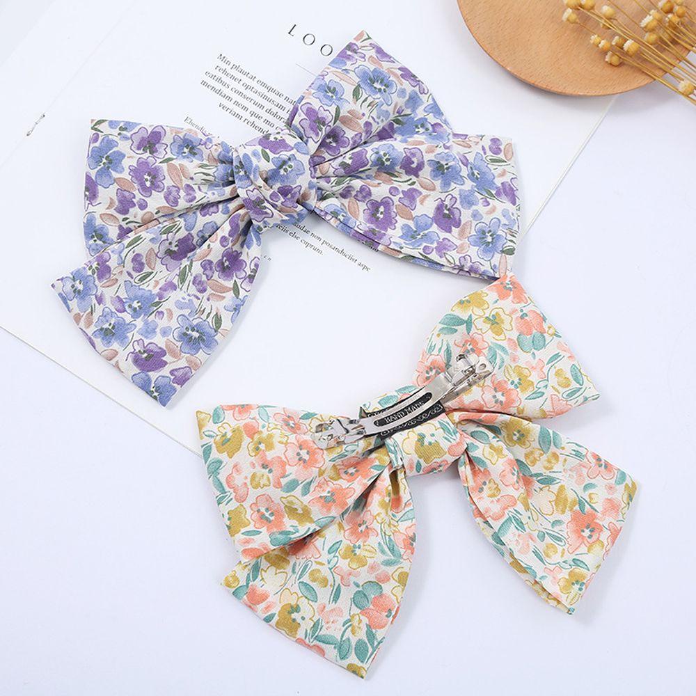 Kẹp Tóc Hình Hoa / Nơ Sau Lưng Phong Cách Cổ Điển Ngọt Ngào WMES15H Dành Cho Bạn Nữ