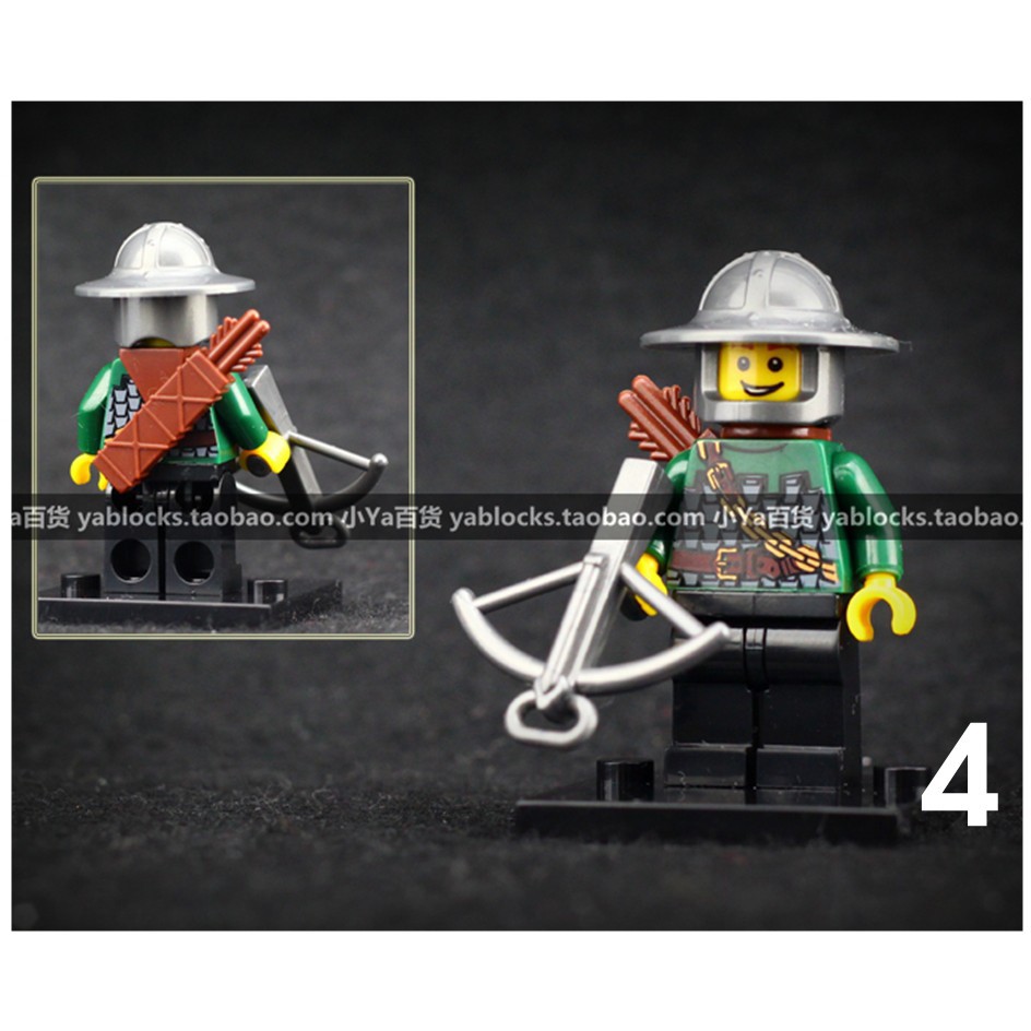 Đồ chơi lắp ráp xếp hình lego minifigures nhân vật lính trung cổ hiệp sĩ rồng xanh knights green dragon Xinh X0148 xh519