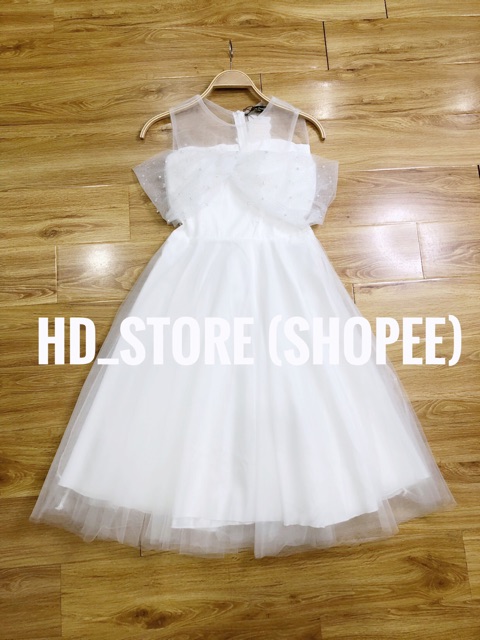 V45 VÁY THIẾT KẾ DỰ TIỆC, DẠ HỘI KỶ YẾU PROM, ĐẦM TRẮNG CÔNG CHÚA TRỄ VAI