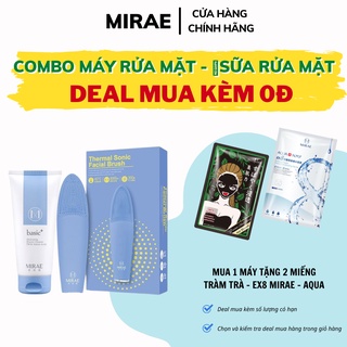 Combo máy rửa mặt Mirae giúp sạch sâu tẩy sạch tế bào chết bảo hành 1 năm