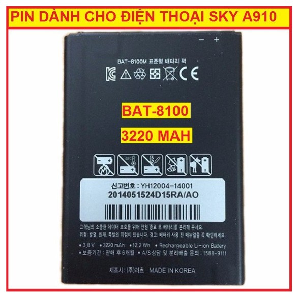 Pin Sky A910 BAT _ 8100m