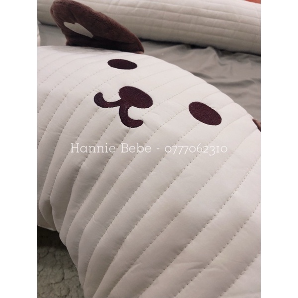 Gối Ngủ Chần Bông Cotton Tinh Khiết Hình Mặt Có Thể Tháo Rời Cho Bé
