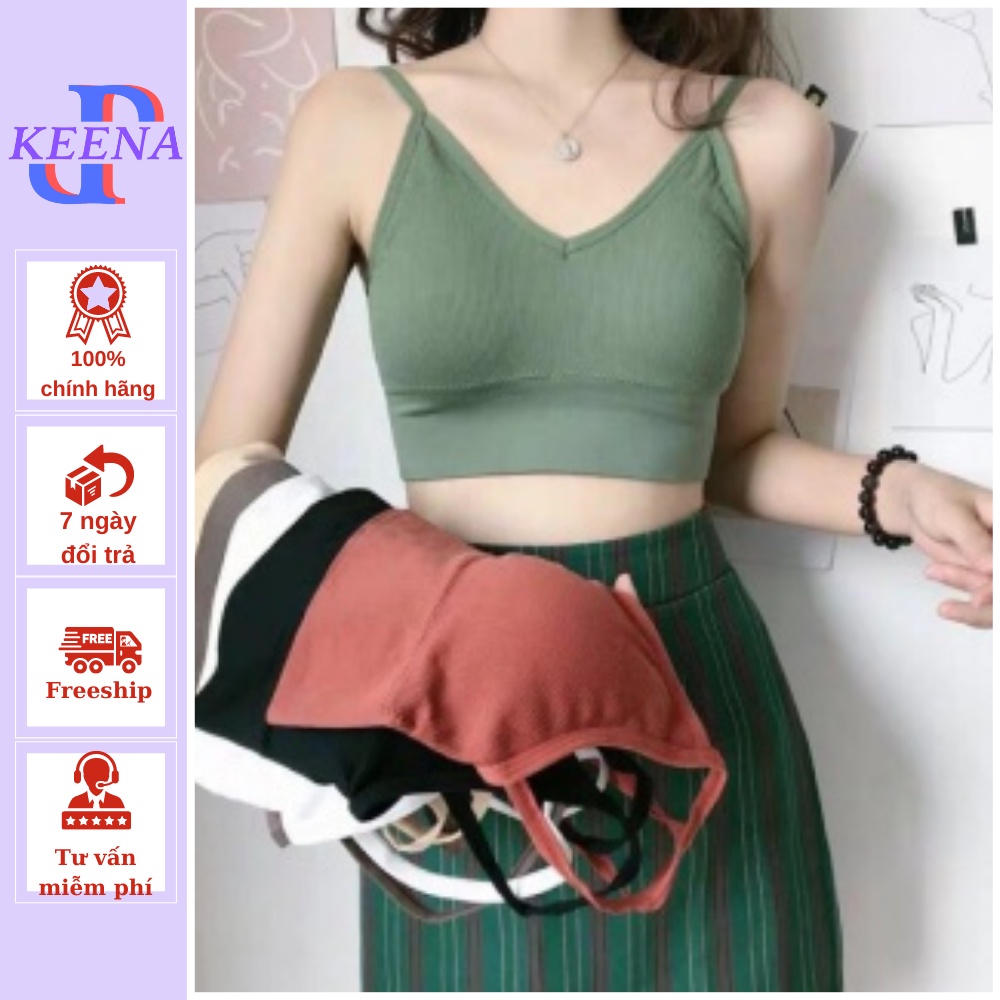 Áo lót nữ áo bra nữ hở lưng chữ U hai dây len tăm quyến rũ năng động trẻ  trung KEENA AL 04