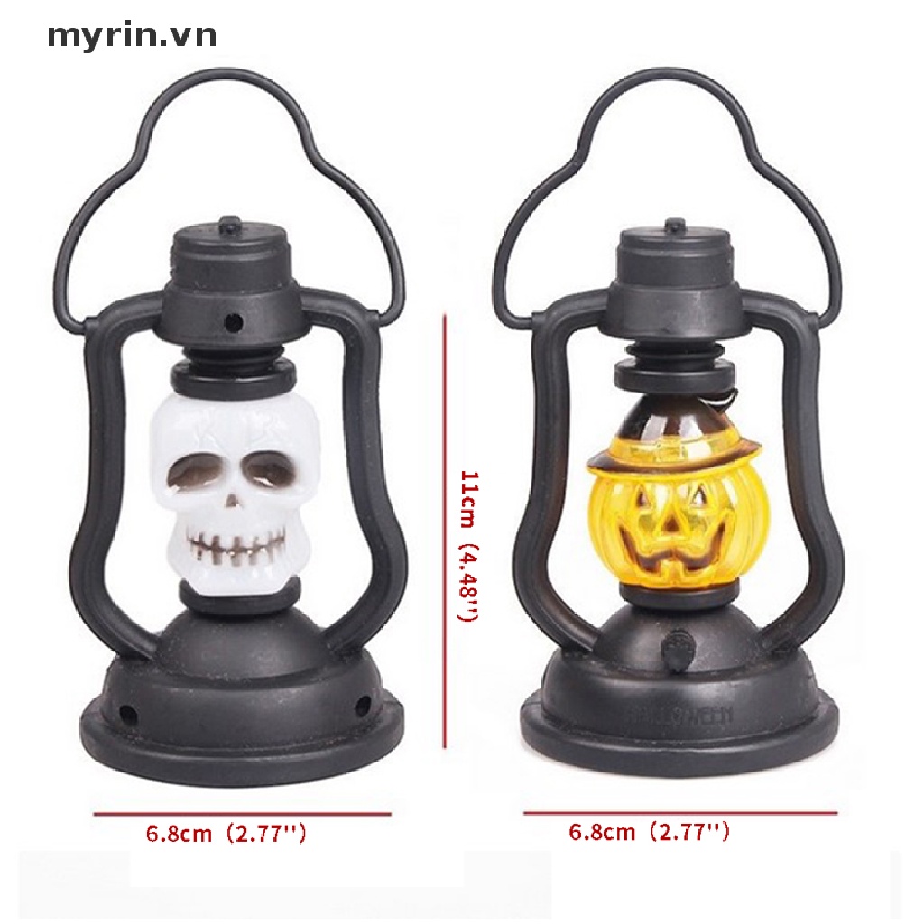 Đèn Lồng LED Hình Đầu Lâu Bí Ngô Trang Trí Halloween