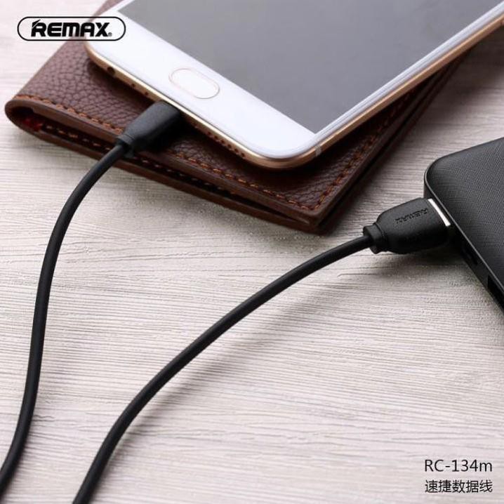 Cáp sạc nhanh Remax RC-134a cổng Type C dài 1 mét max 2.1A