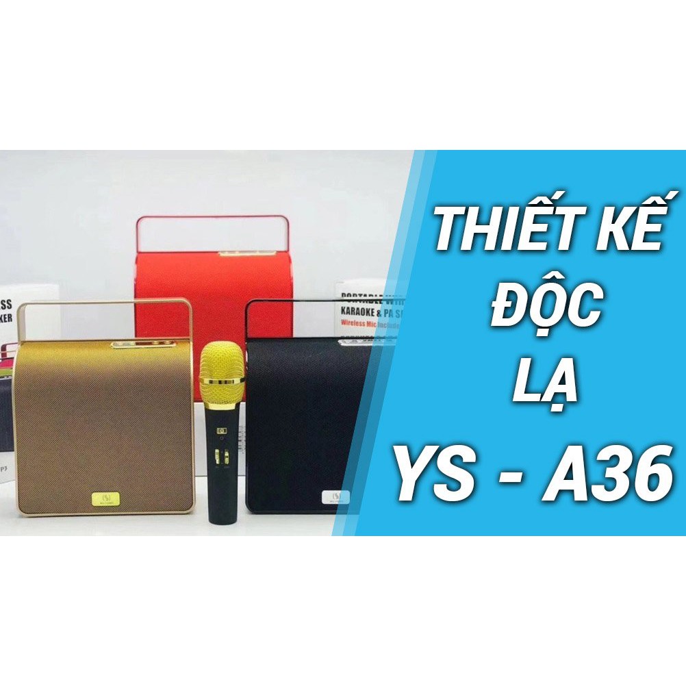 Loa bluetooth xách tay  du lịch YS A36 Loa xách tay thời trang độc lạ đến từ thương hiệu Su Yosd Nghe nhạc, hát karaoke