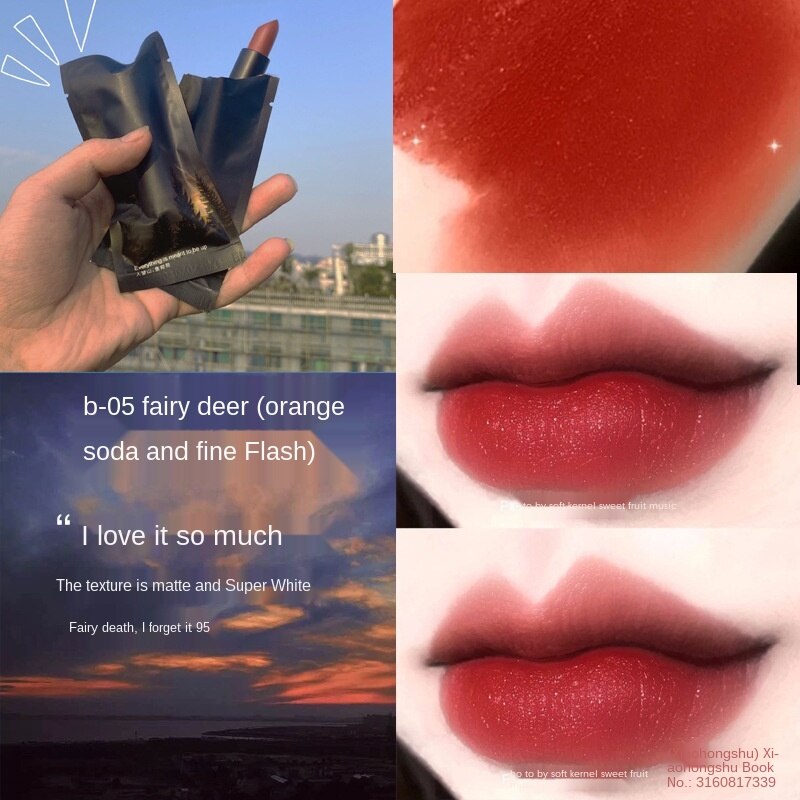 YNKUDOLL Galaxy Matte Lipstick Matte Moisturizing Lipstick Paper Bag | BigBuy360 - bigbuy360.vn