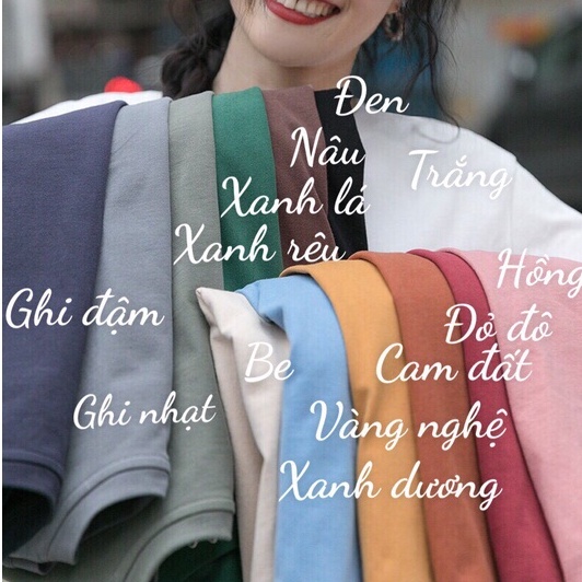 Áo thun nam nữ unisex cotton khô trơn tay lỡ cổ tròn cotton nhiều màu phom rộng oversize local brand Cheapy kèm ảnh thật