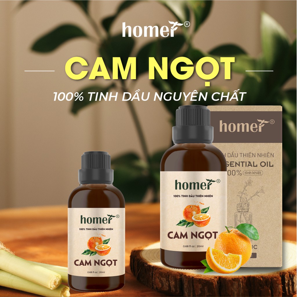 Tinh dầu Cam Ngọt Mỹ Homer - Orange Essential Oil - đạt chuẩn chất lượng kiểm định