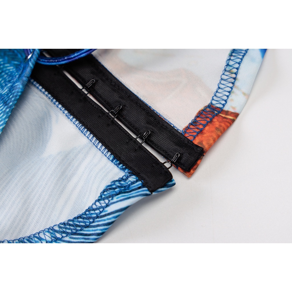Áo Tank Top Trễ Vai Phối Ren Hoạ Tiết In Thiết Kế Quyến Rũ