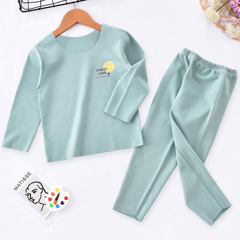 Đồ lót nhung giữ nhiệt trẻ em Qiuyi quần dài phù hợp với bé trai bộ đồ ngủ liền mạch, áo sơ mi đáy lớn của trẻ em, mùa t