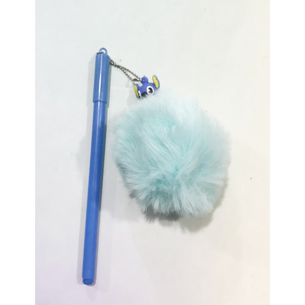 Bút quả bông stitch doremon mèo chii  BQB18 bút quả bông vương miện cute bút quả bông dễ thương