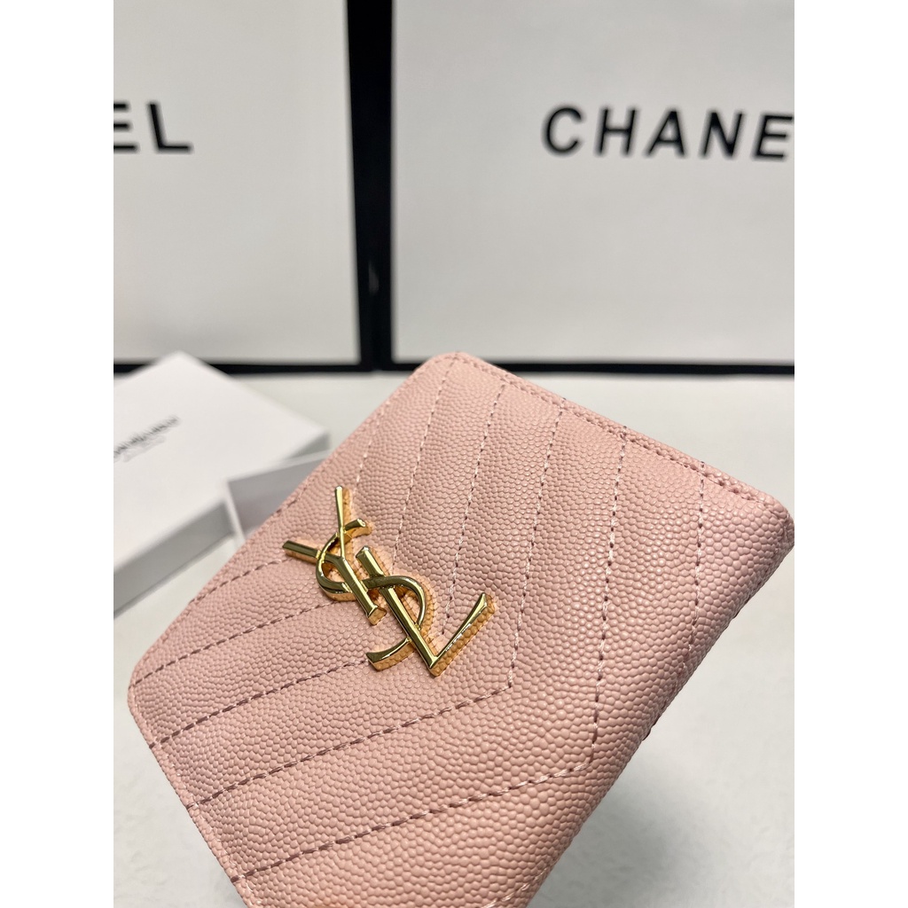 Ví cầm tay nữ da thật YSL Saint Laurent cao cấp, nhỏ gọn, tinh tế