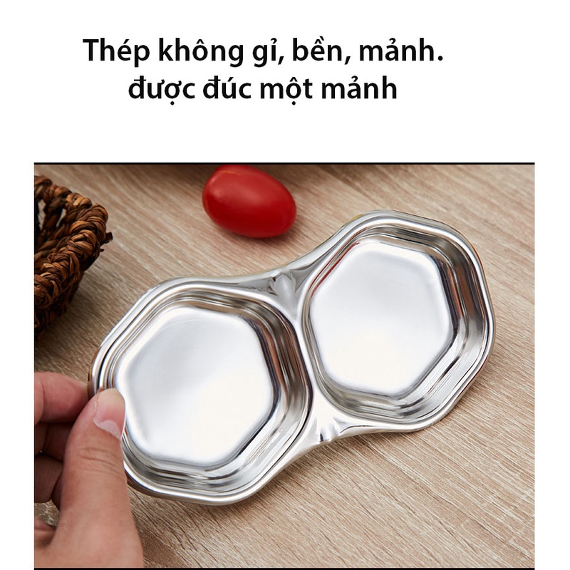 Khay đựng gia vị chia ngăn bằng inox 304 cao cấp, tiện dụng - HVL TEA