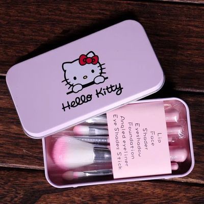 Bộ Cọ Trang Điểm 7in1 Hello Kitty Dễ Thương