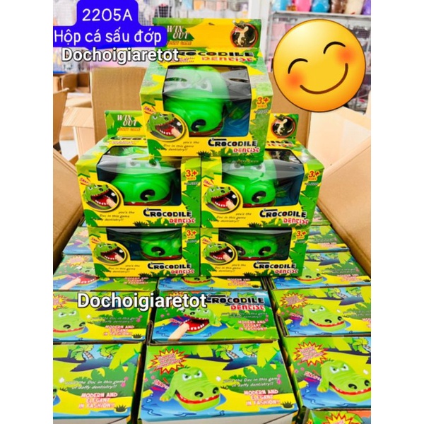 Đồ chơi cá sấu nha sĩ khám răng, cá sấu táp cắn tay vui nhộn