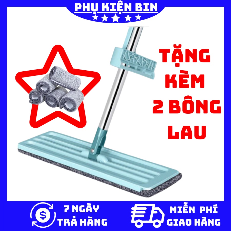 Cây lau nhà tự vắt thông minh xoay 360 độ [KÈM 2 BÔNG LAU]