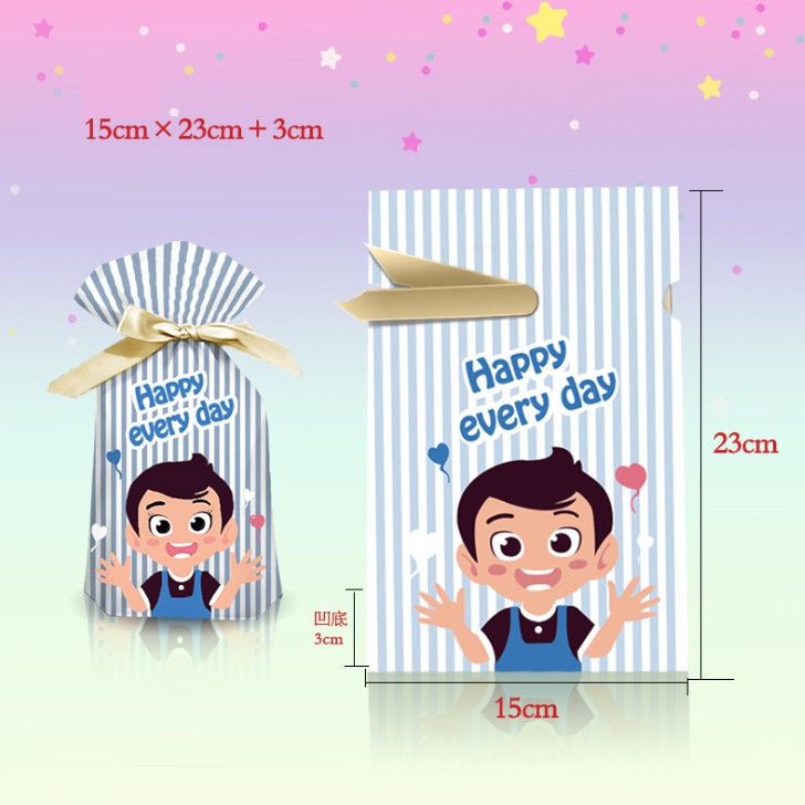 Túi Rút Nơ Đựng Bánh Kẹo, Bánh Dứa (50 cái)-Bé trai, bé gái,gấu , gấu mèo thỏ cute ,túi rút noel