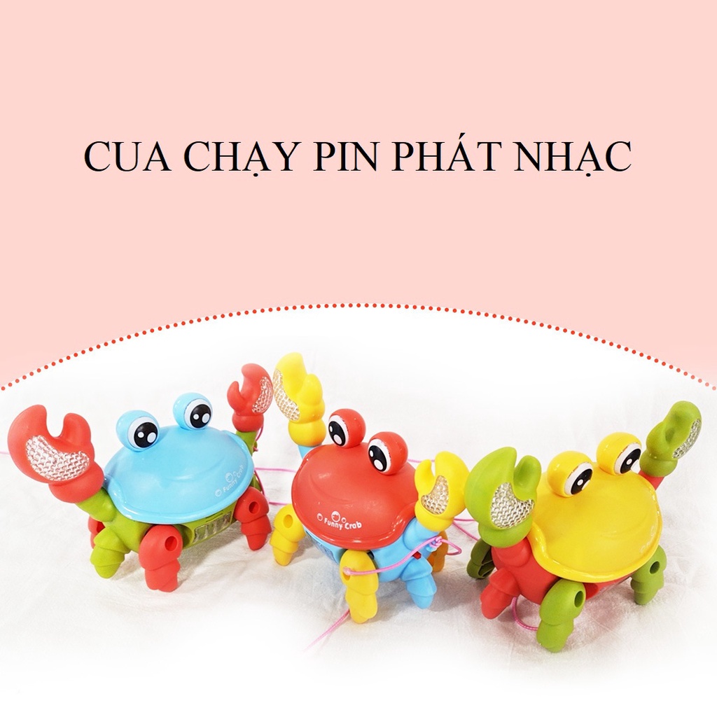 Đồ Chơi Con Cua Chạy Pin Có Phát Nhạc Và Đèn Cho Bé