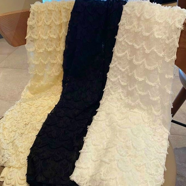 Áo ren tầng nữ dài tay xuyên thấu, áo nữ ren kiểu tay dài dạng áo vảy cá co giãn mềm mịn sexy cho nữ.