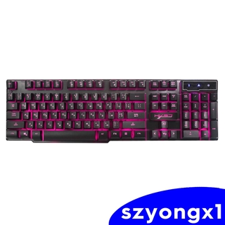 Bàn phím chơi game tiếng Anh Nga USB 3 chế độ đèn nền Keycaps