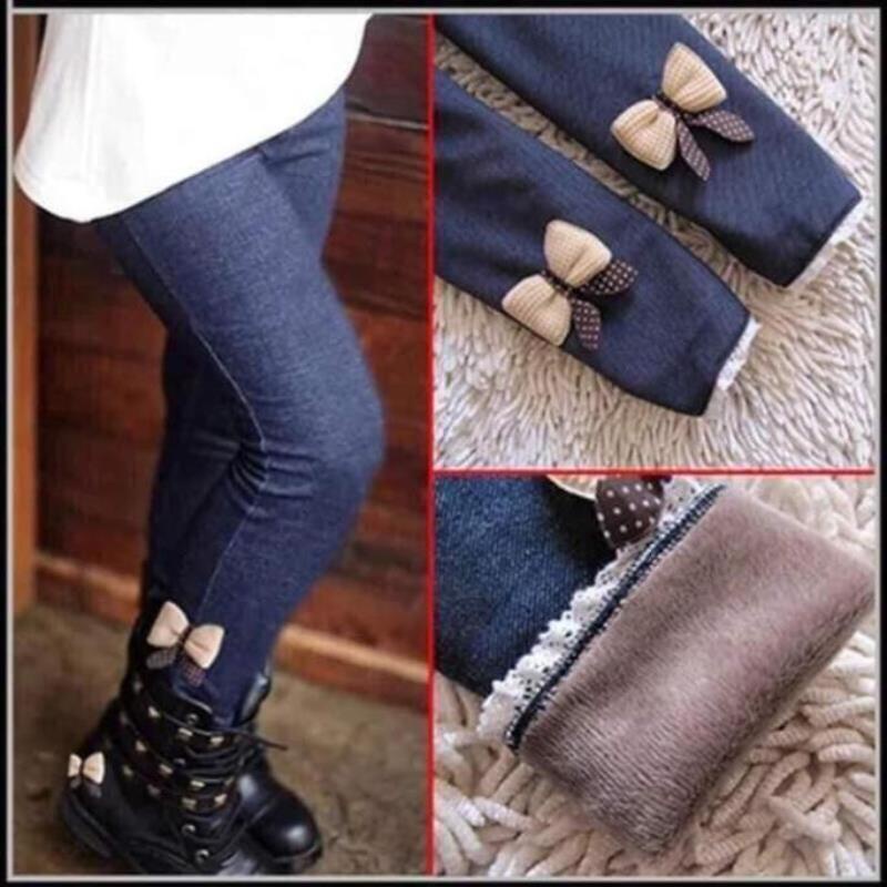 Quần legging bé gái size đại 8 tuổi giả bò lót lông bên trong dày dặn siêu ấm co dãn 4 chiều thoải mái JIMADO SA1716