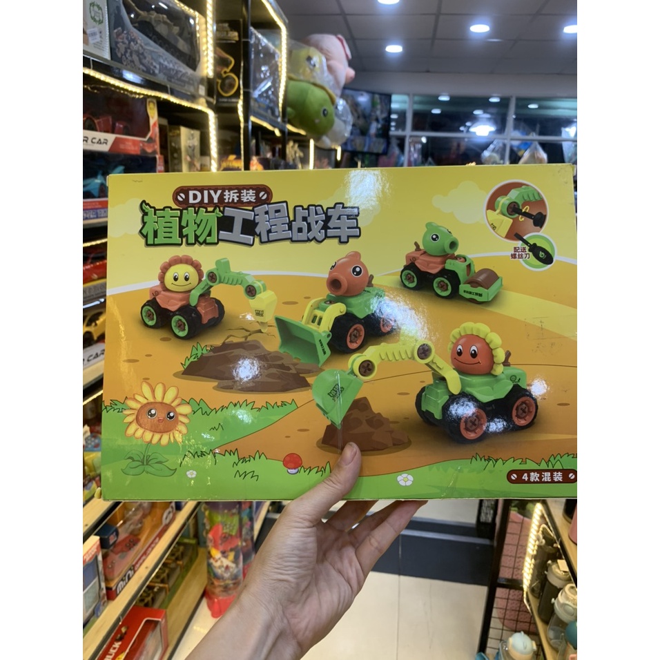 Bộ 4 Xe Đồ Chơi Plant Vs Zombie